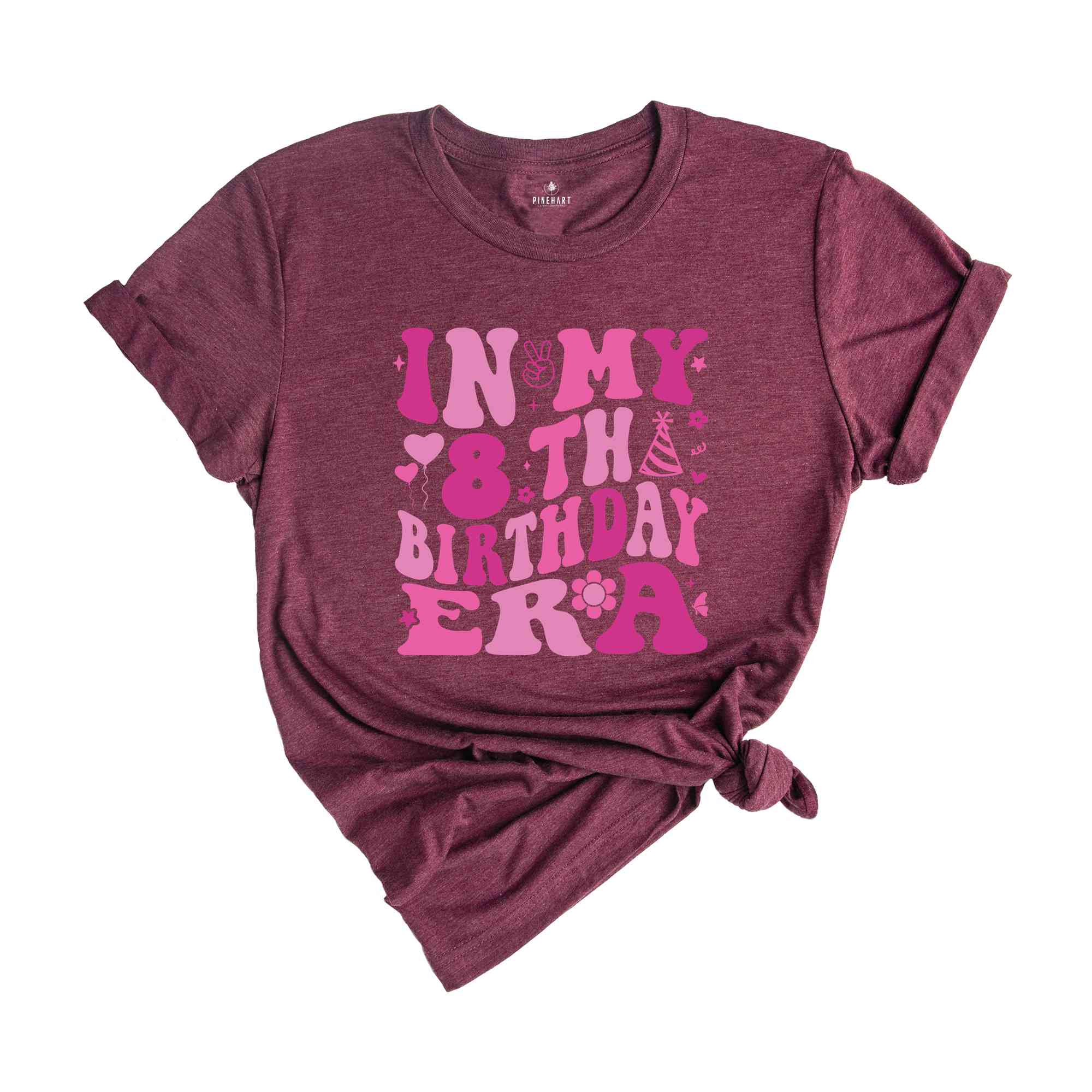 In My 8th Birthday Era Shirt, Birthday Girl Shirt, Cute Birthday Shirt, Kids Birthday Shirt, Eight Year Old Shirt, Birthday Party Shirt