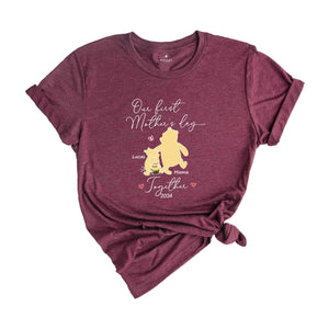 Custom Winnie The Pooh Our First Mother's Day Shirt, Together 2024 Baby Onesie, First Mother's Day T-Shirt