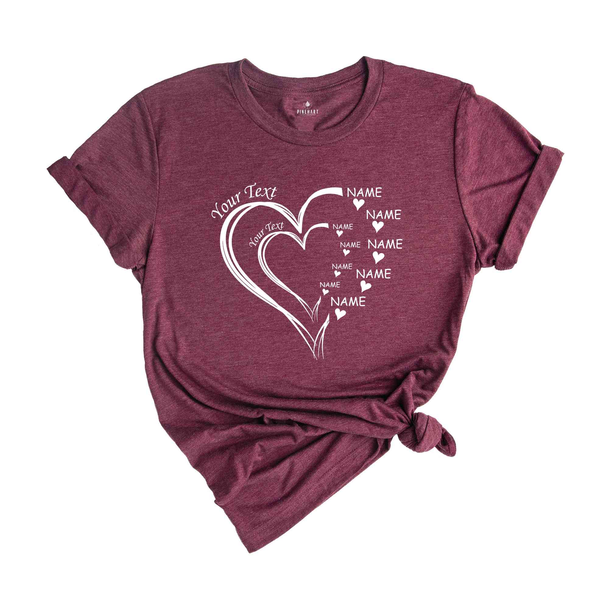 Custom Heart Grandkid Name, Custom Heart Momkid Shirt, Mother's Day Shirt, Personalized Mom Day Gift, Mama Shirt, Mom Heart Shirt