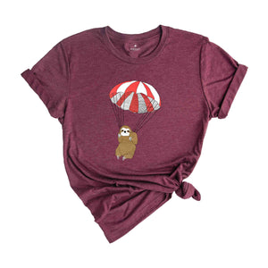 Parachuting Sloth Shirt, Funny Sloth Shirt, Sloth Goose Shirt, Girlfriend Shirt, Sloth Lover Shirt, Funny Sarcasm