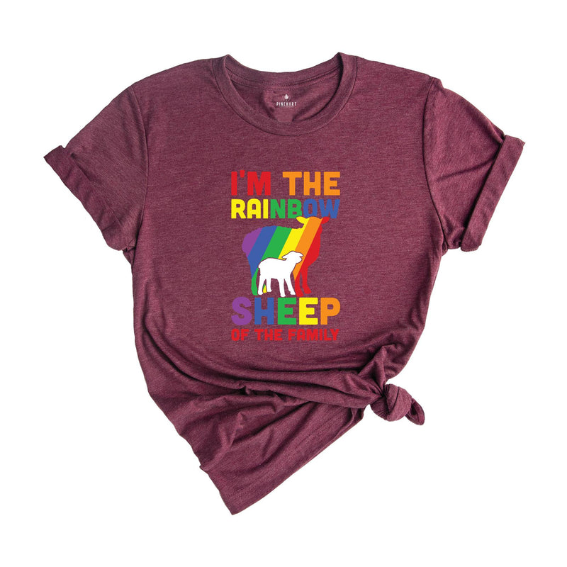 I'm The Rainbow Sheep Of The Family Shirt, Lgbt Pride Tee, Rainbow Lesbian T-shirt, Gay Pride Gift, Rainbow Sheep Tee