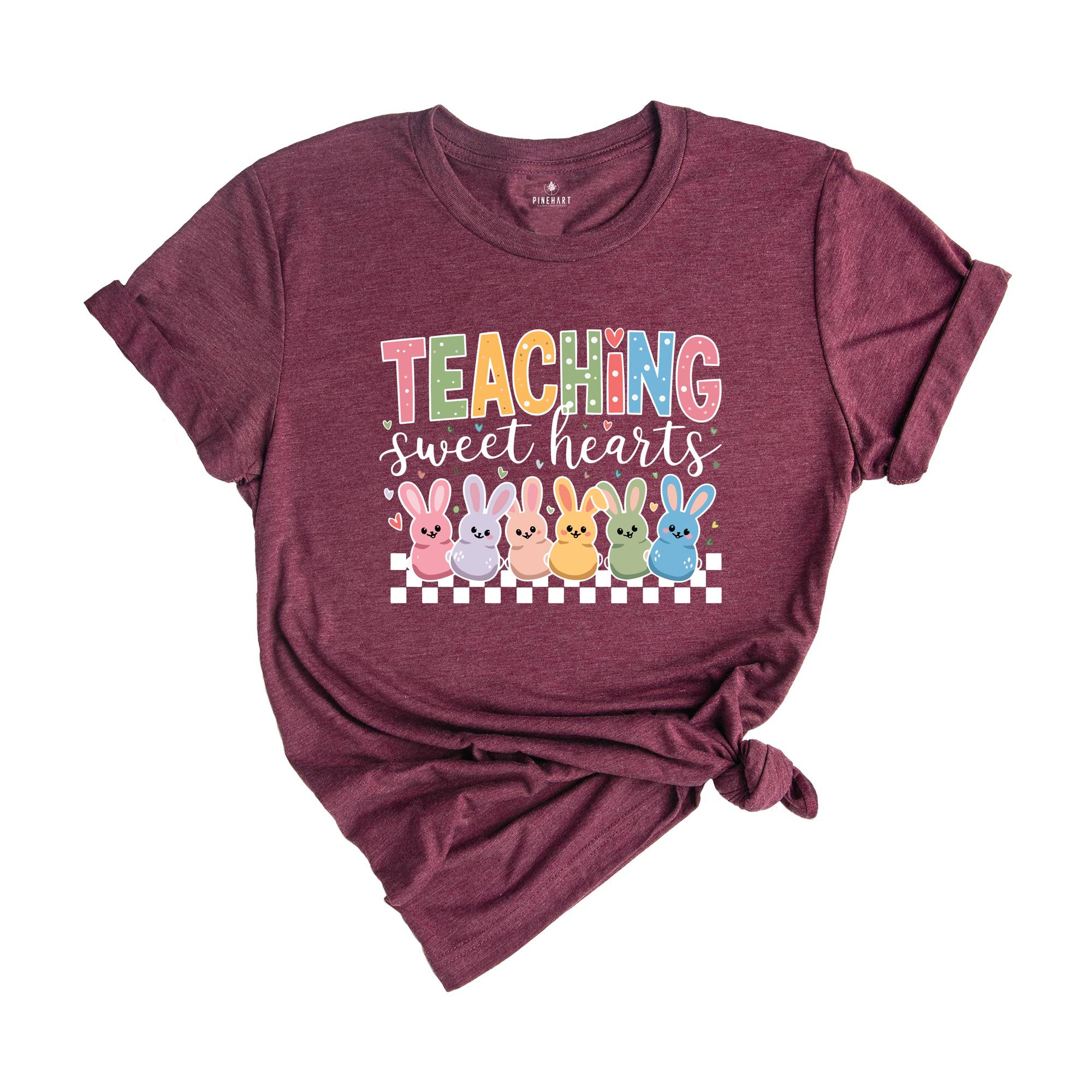 Teacher Valentine's Day Shirt, Checkered Teaching Shirt, Teaching Sweethearts Shirt, Teacher Valentines Day Gift