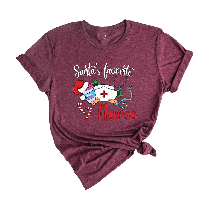 Santa Favorite Nurse Shirt, Christmas Nurse Shirt, Nurse Life Shirt, Nurse Fuel Christmas, Nurse Coffee Shirt