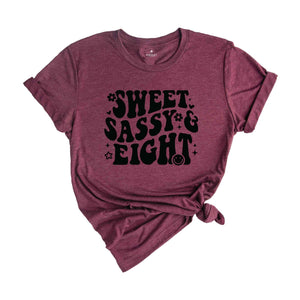 Sweet Sassy Eight Shirt, Birthday Girl Shirt, Cute Birthday Shirt, Tie Dye Shirt, Birthday Party Shirt Girl, Birthday Gift, Kids Tshirt