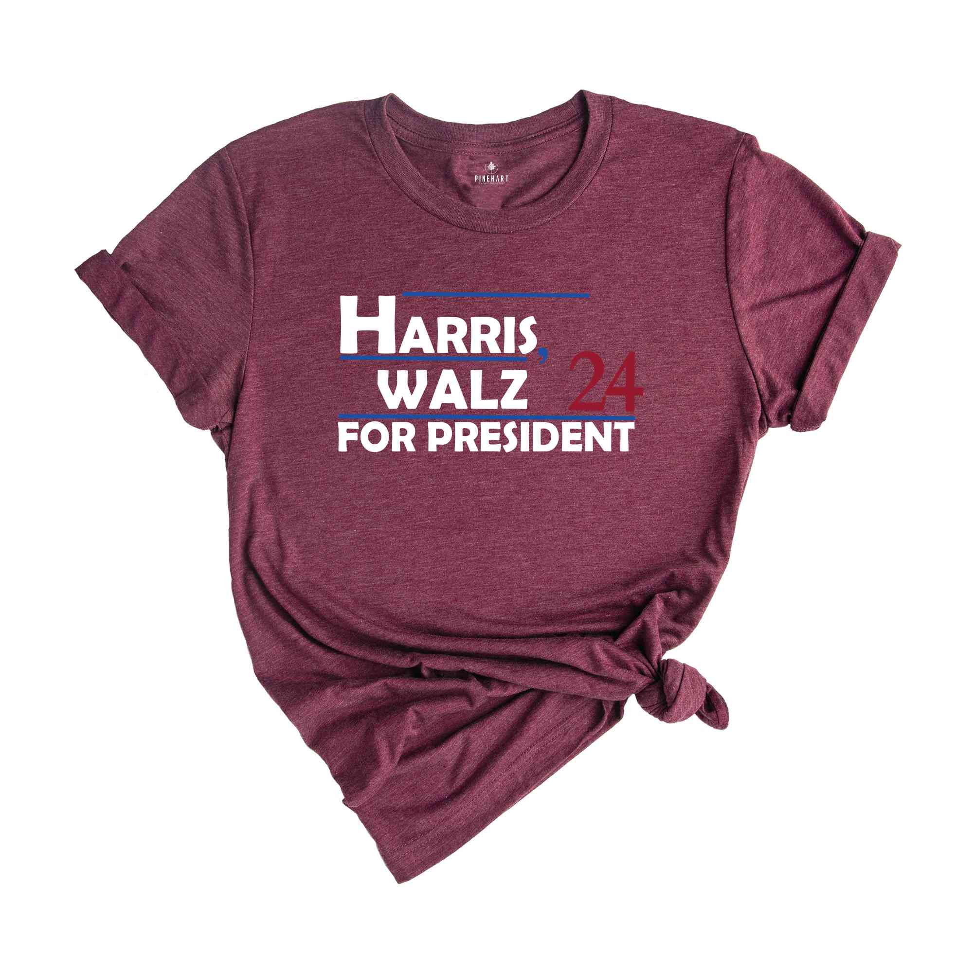 Harris Walz 2024 Shirt, Kamala Harris Shirt, Tim Walz Shirt, Gift for Democrat, Vote Kamala Shirt, Madam President Shirt