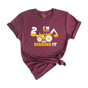 Construction Crew Shirt, Two and Diggin' It, Birthday Boy Shirt, Dump Truck Birthday, Excavator Birthday, Construction Crew Shirt