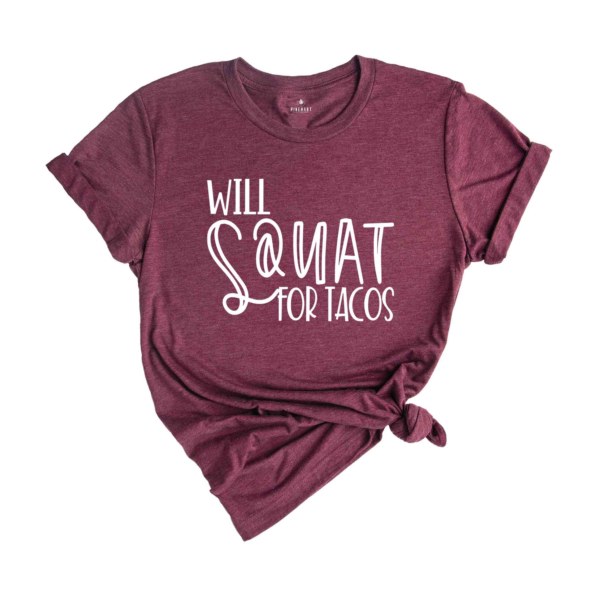 Sassy Shirts, Will Squat for Tacos Shirt, Funny Workout Shirt, Procrastination Shirt, Careless Shirt, Sarcastic Shirt for Women, Taco Lover