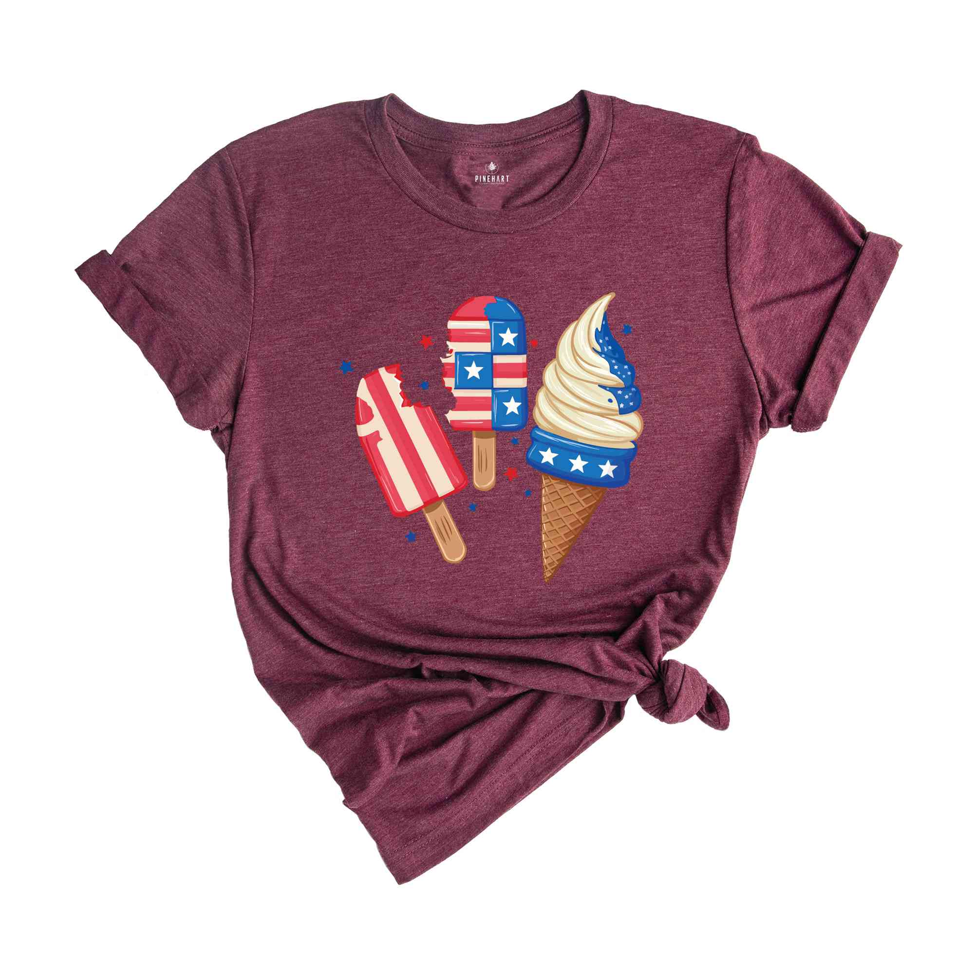 USA Popsicle Shirt, Ice Cream T-Shirt, America Lover Gift, Ice Cream Us Tee, Usa Flag Tees, 4th Of July Gift Tee