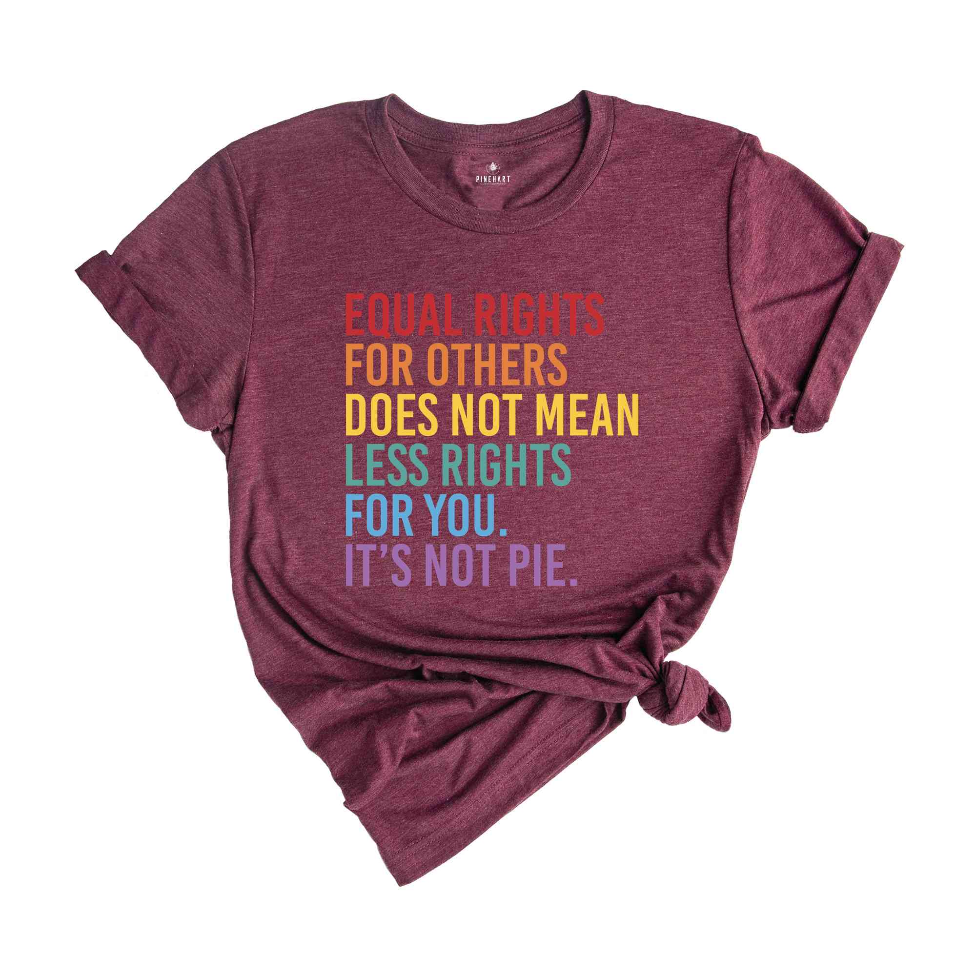 Equal Rights For Others Does Not Mean Less Rights For You It's Not Pie Shirt, LGBTQ Shirt, Love Is Love Shirt, Equal Rights Shirt