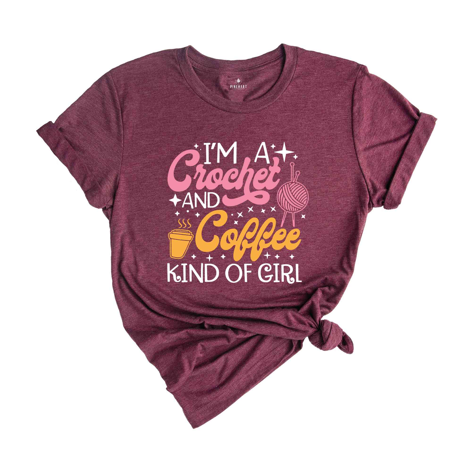 Crocheting Shirt, Crochet Tshirt, Crafting T-Shirt, Coffee Vneck Shirts, Funny Quote Tee, Yarn Graphic Tees, Women Clothes, Gift for Grandma