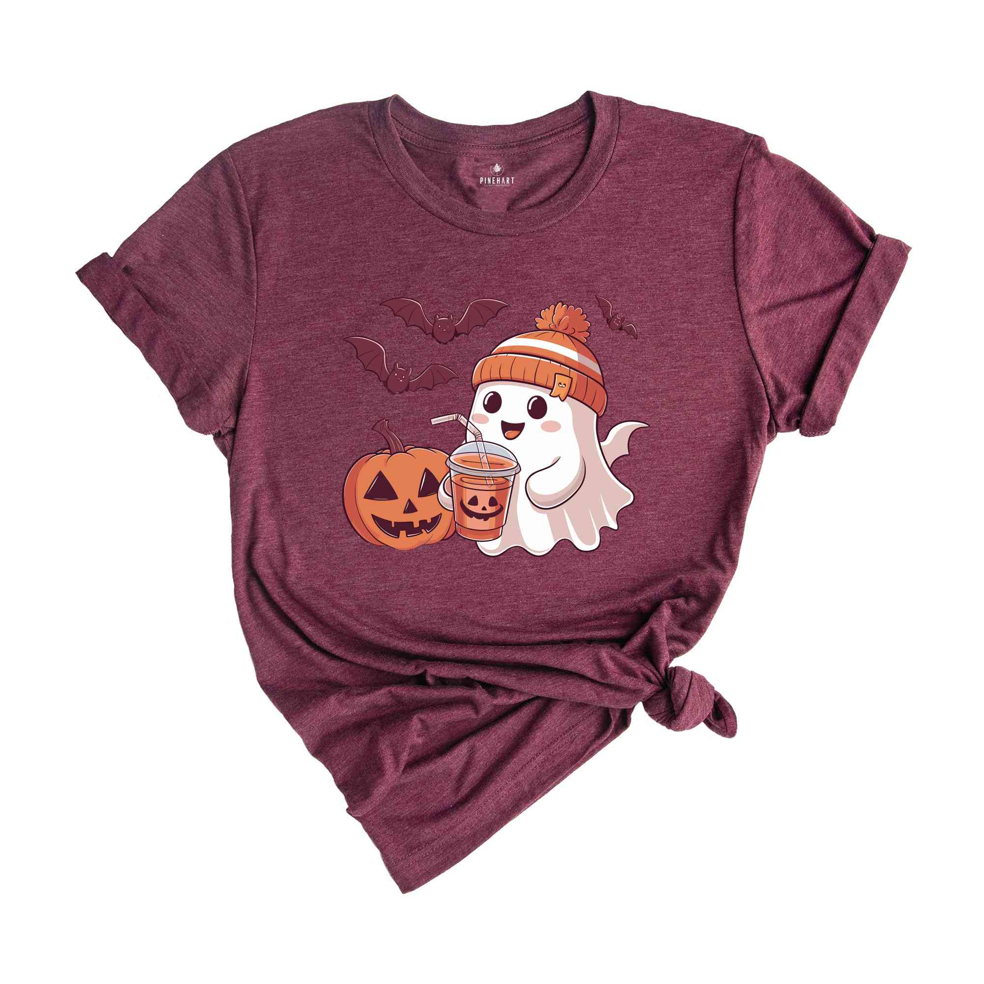 Cute Ghost Halloween Shirt, Fall Coffee Shirt, Mom Shirt, Little Ghost Juice Shirt, Ghost coffee Shirt, Cute Ghost Drinking Shirt