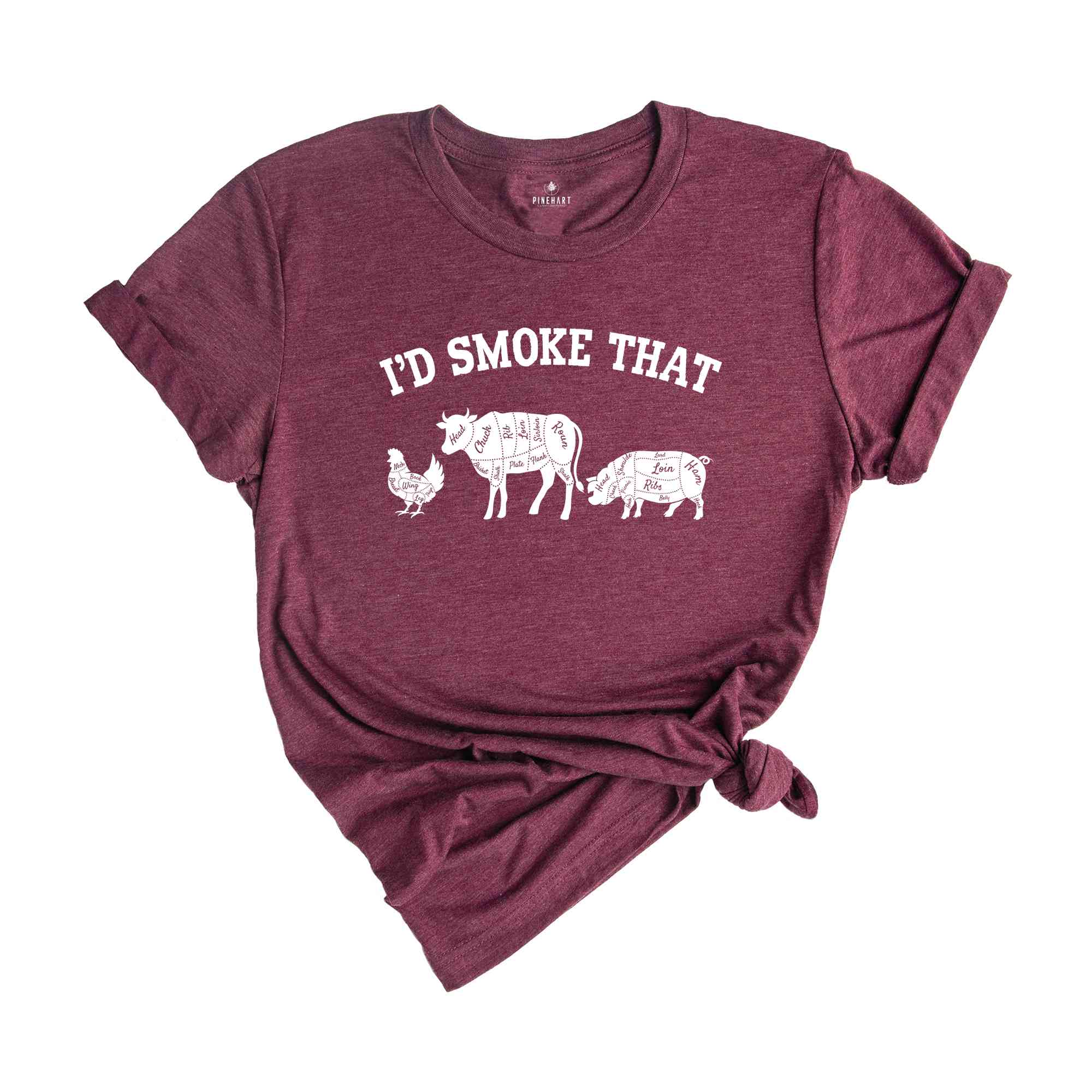 I'd Smoke That Shirt, Farmer Gift for Dad, Lover Shirt, Parents Food Shirt, Meat Smoker Shirt, Funny Shirt For Men