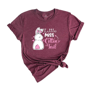 Little Miss Cotton Tail T-shirt, Bunny Lover Shirt, Easter Party Tee, Happy Easter 2024 Gift, Cute Easter Gift