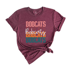 Retro Bobcats Team Shirt, Bobcats School Spirit Shirt, Baseball Bobcats Mascot Tee, Bobcats Fan Shirt, Sport Mascot Gift