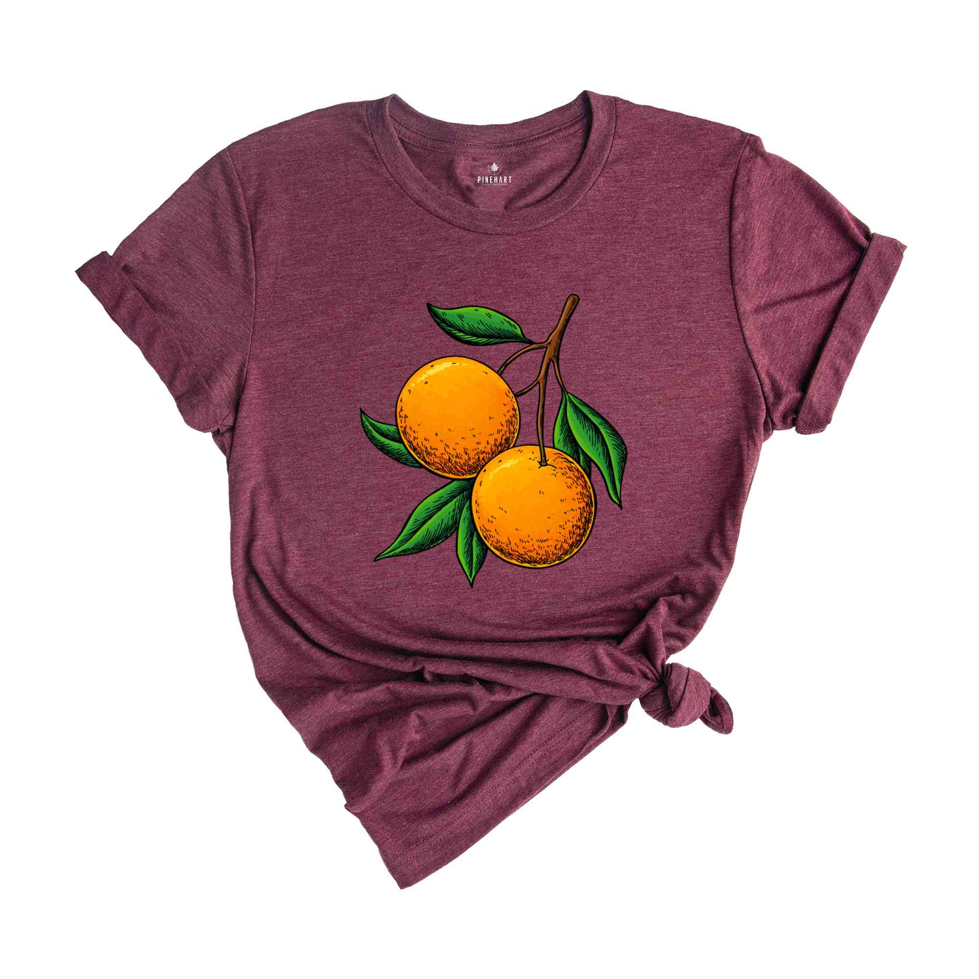 Vintage Orange Shirt, 70s Vintage Style Shirt, Vintage Fruit T-shirt, Aesthetic Shirt, Pastel Colours Shirt