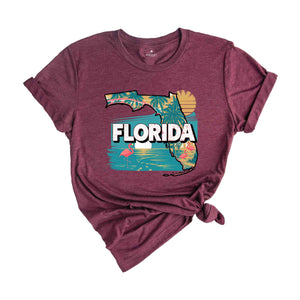 Retro State Of Florida Shirt, State Of Florida Shirt, State Shirt, Florida Shirt, Florida Lover Shirt, Family Trip Shirt, Travel Shirt