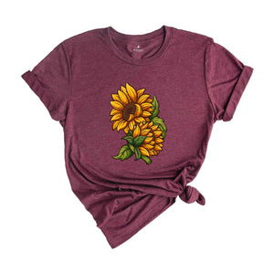 Sunflower Shirt, Floral Shirt, Women's Tee, Flower Shirt, Womens Fall Shirt, Sunflower Tshirt, Summer Shirt, Sunflower Shirts