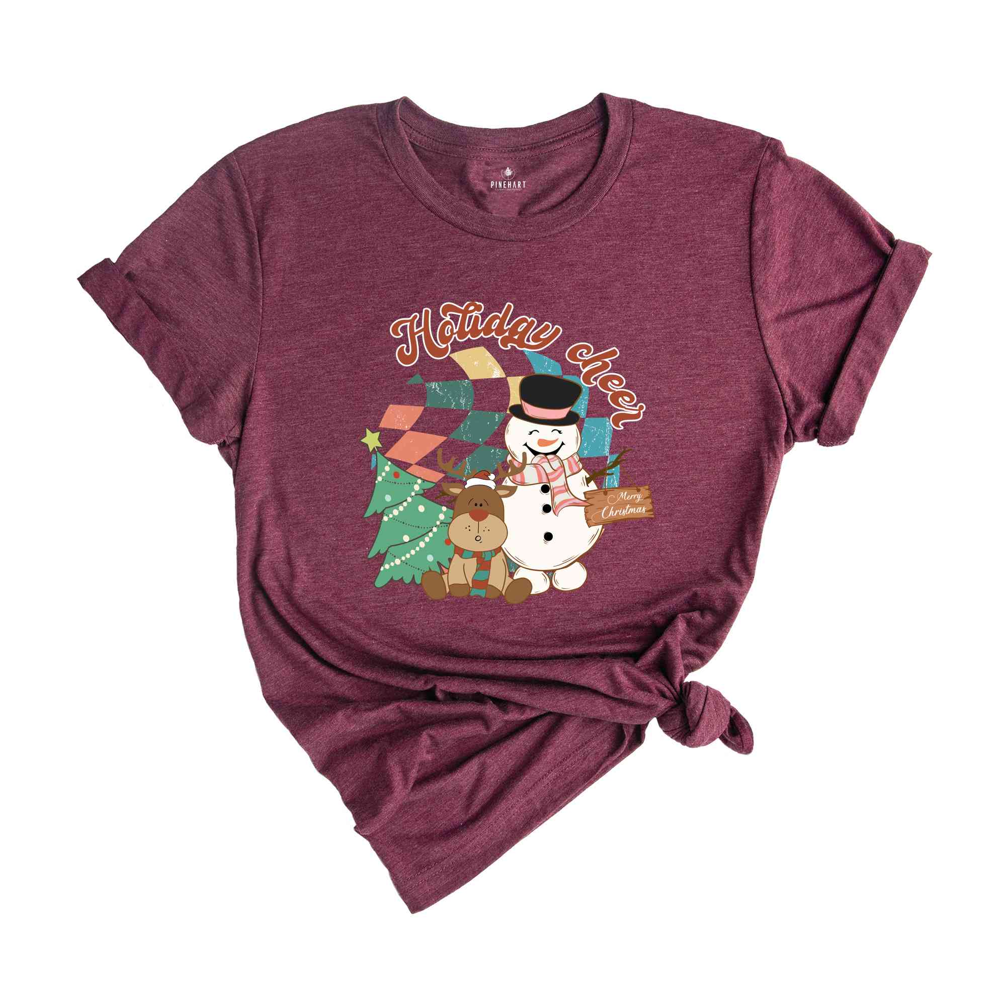 Holiday Cheer Shirt, Cute Snowman Shirt, Christmas Party Shirt, Christmas Shirt, Christmas Gift, Happy Christmas, New Year Shirt