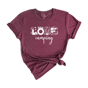 Love Camping T-Shirt, Camp Life Shirt, Camping Life Shirt, Summer Camp Vacation Shirt, Camp Group Shirts, Camping Apparel