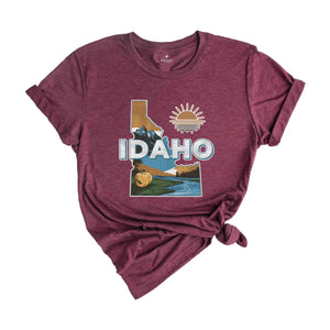 Retro State Of Idaho Shirt, State Of Idaho Shirt, State Shirt, Idaho Shirt, Idaho Lover Shirt, Family Trip Shirt, Travel Shirt