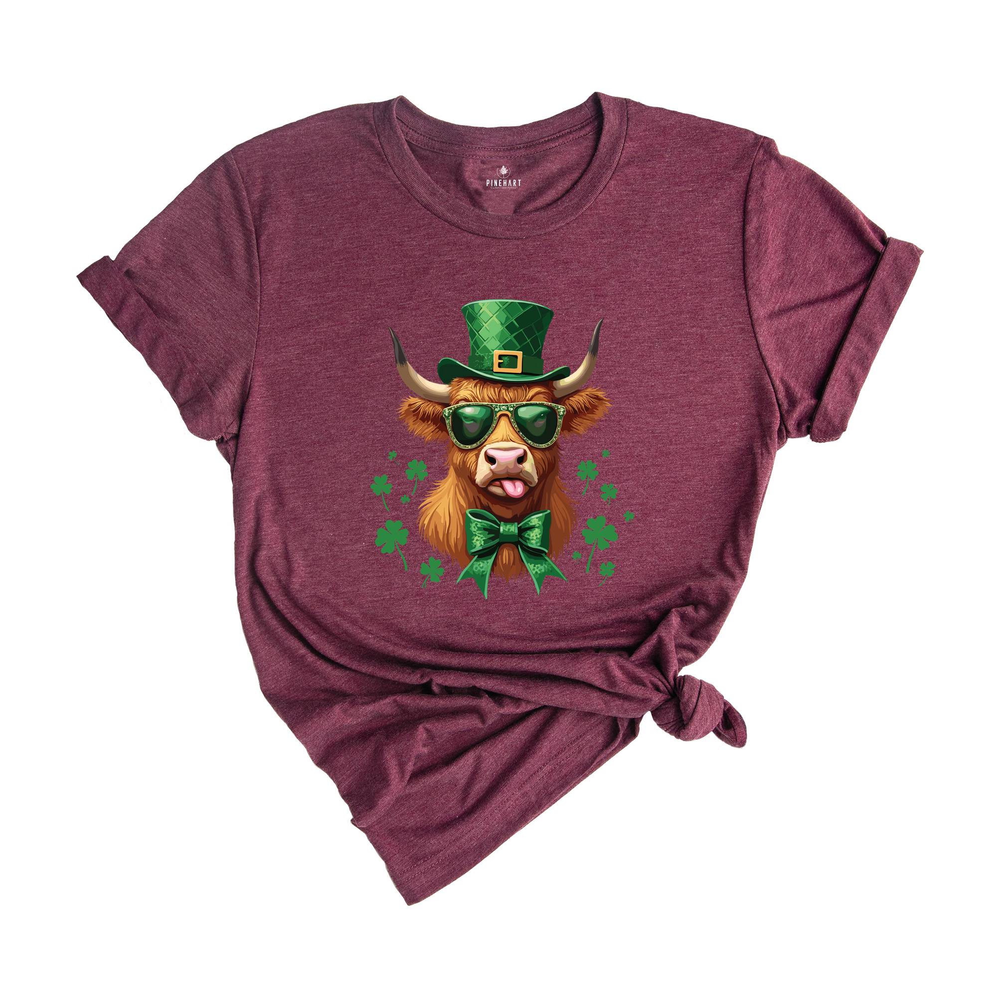 St. Patrick's Day Highland Cow Shirt, Retro St Patricks Day Shirt, Coquette St Patty's Day Shirt, Lucky Shirt, St Patricks Shirt, Irish Tee