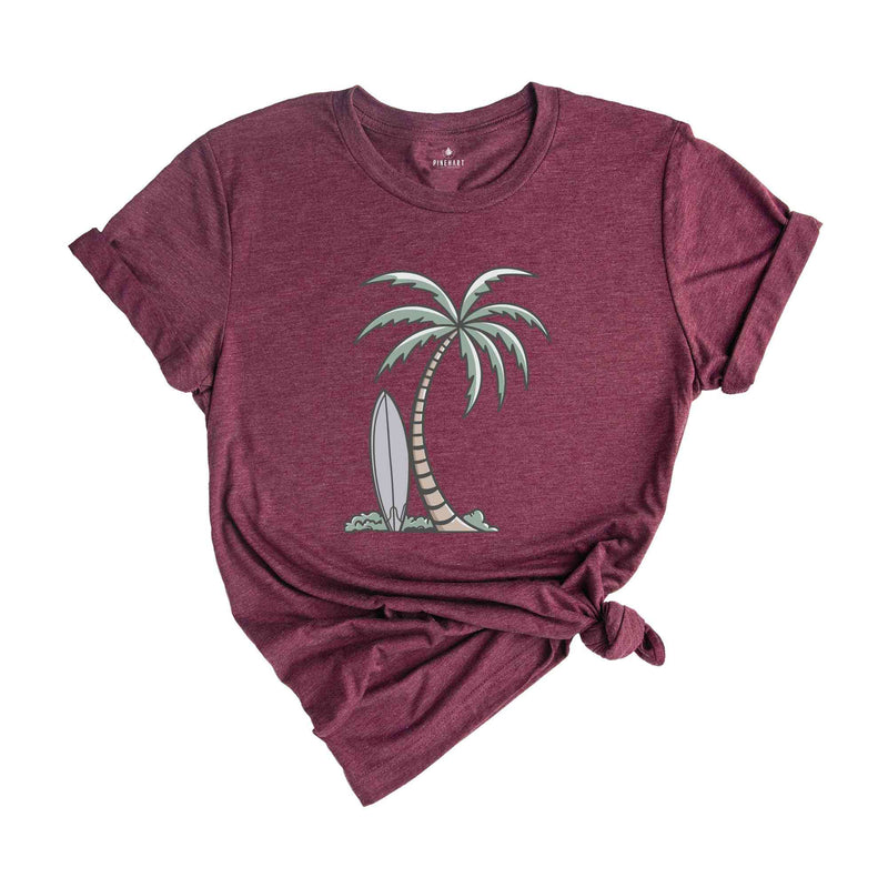 Surfing Tshirt, Outer Banks Palm Tree Shirt, Beach Summer Shirt, Ocean Shirts, Beach Bum Shirt, Surfing Shirt