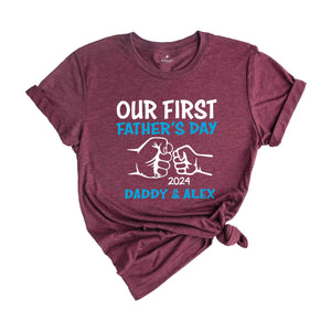 Our First Fathers Day Shirt, Daddy And Child Shirt, Fathers Day Matching Shirt, Fathers Day Gift Tee