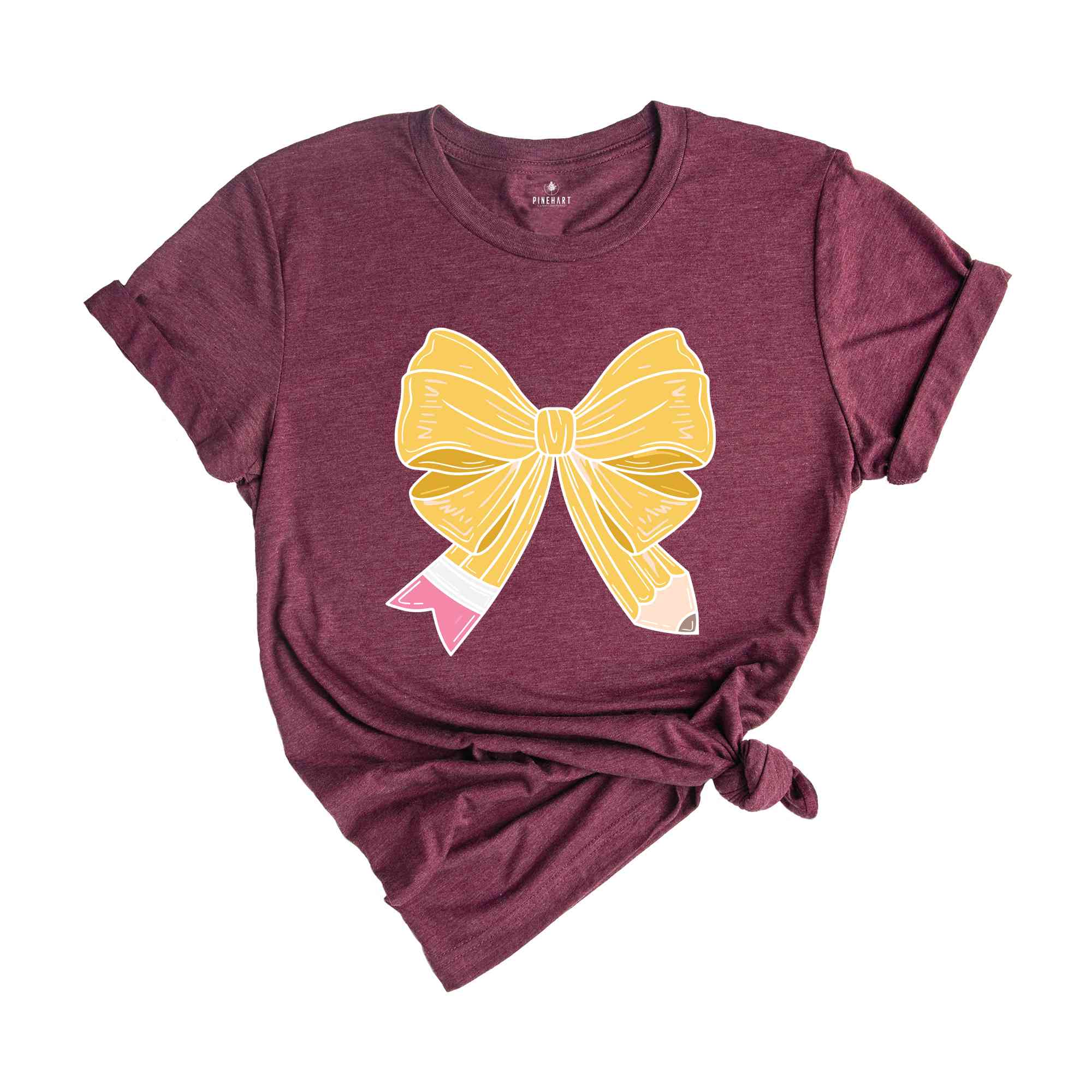 Coquette Teacher T-Shirt, Coquette Pencil Bow T-Shirt, Back to School Tee, Teacher Appreciation Gift, Gifts For Teachers