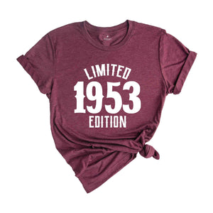 71st Birthday Shirt, Limited 1953 Edition Shirt, 71 Years Old Shirt, 71 Years Old Birthday Gift, 1953 Birthday Gift, 71st Birthday Party