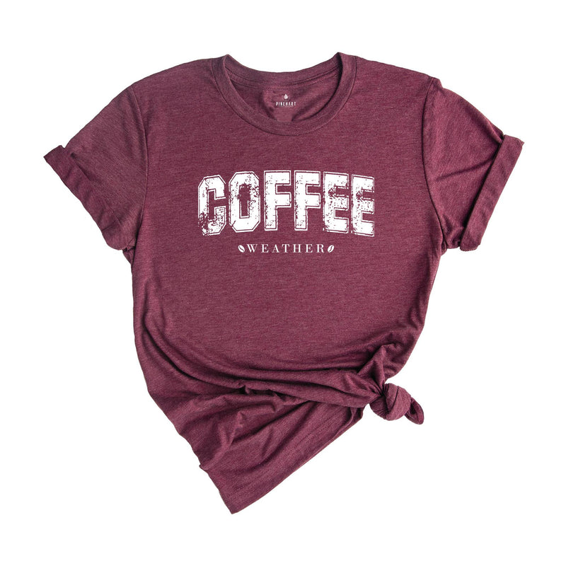 Coffee Weather Shirt, Coffee Lover T-Shirt Autumn Women Shirt, Retro Fall Tee, Retro Autumn T-Shirt, Coffee Lover Gift