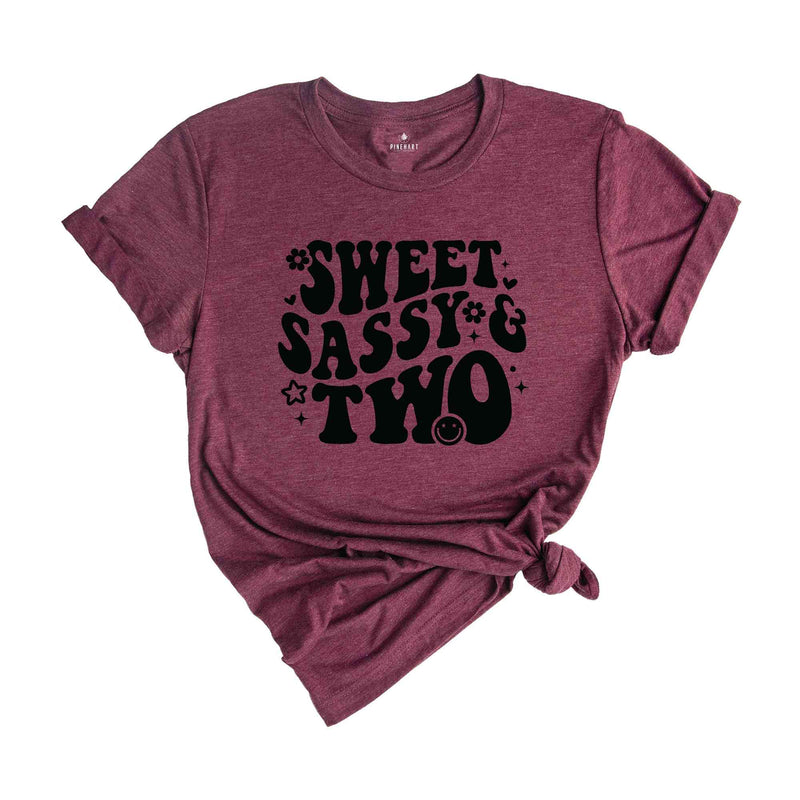 Sweet Sassy Two Shirt, Birthday Girl Shirt, Cute Birthday Shirt, Tie Dye Shirt, Birthday Party Shirt Girl, Birthday Gift, Kids Tshirt