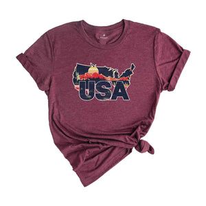 Retro USA Shirt, USA Travel Shirt, Country Travel Shirt, Shirt For Traveler, Travel Lover Gift, Travel Tee, Trip Shirt, America Shirt