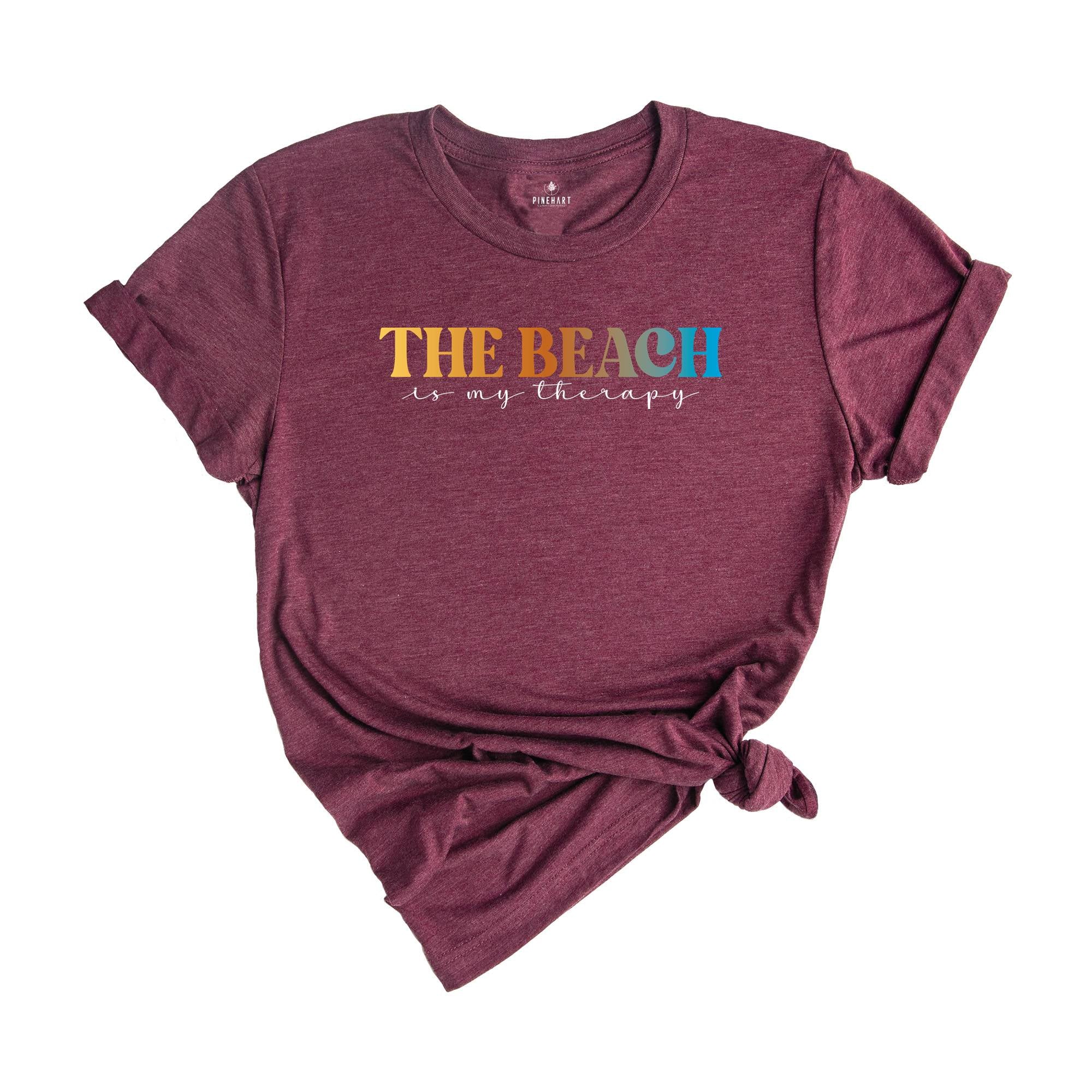 The Beach Is My Therapy Shirt, Beach T-Shirt, Therapy Tee, Beach Shirt, Travel Shirt, Summer Shirt, Cozy T-Shirt