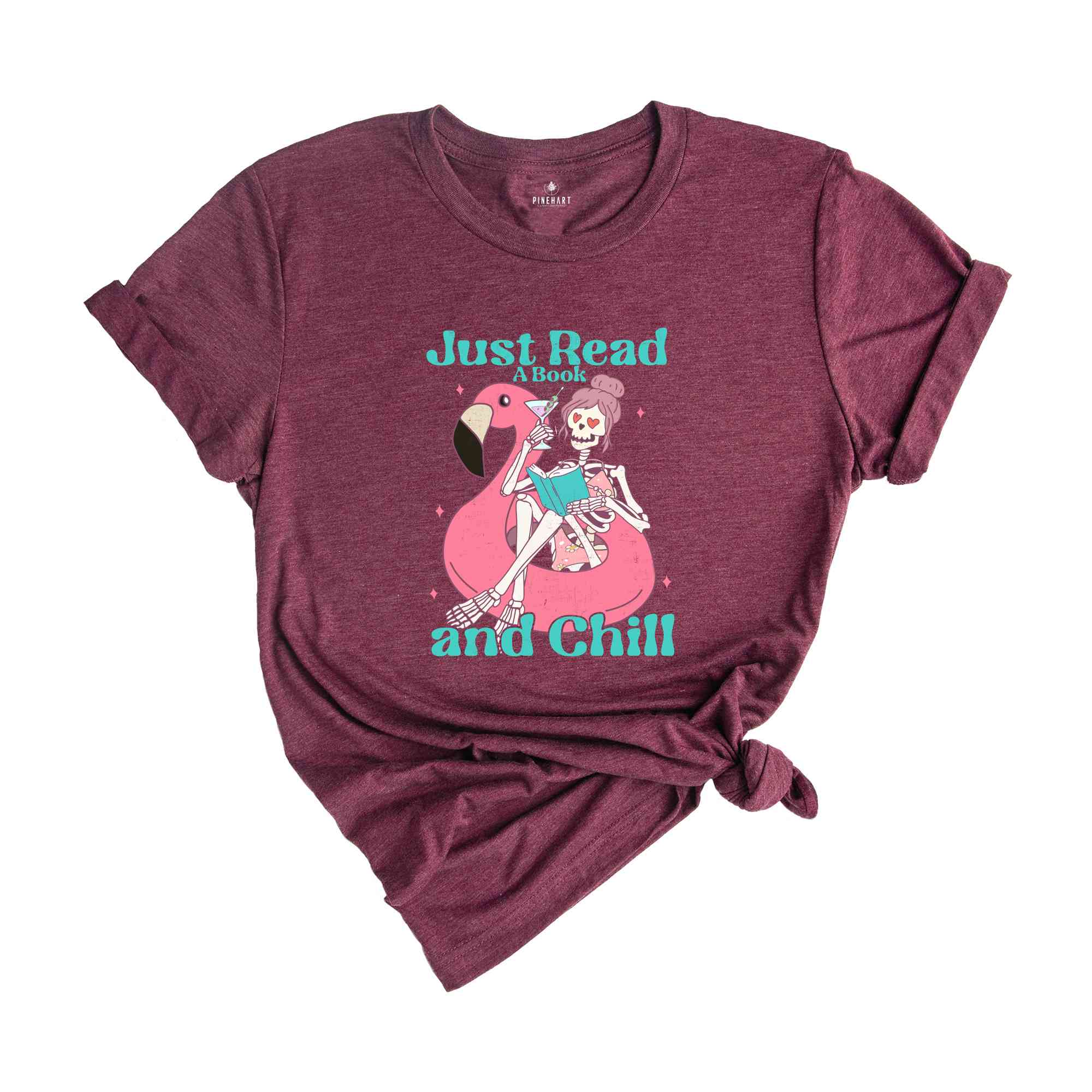 Just Read A Book And Chill Shirt, Summer Shirt, Flamingo Lover Shirt, Nature Lover Shirt, Sarcastic Shirts