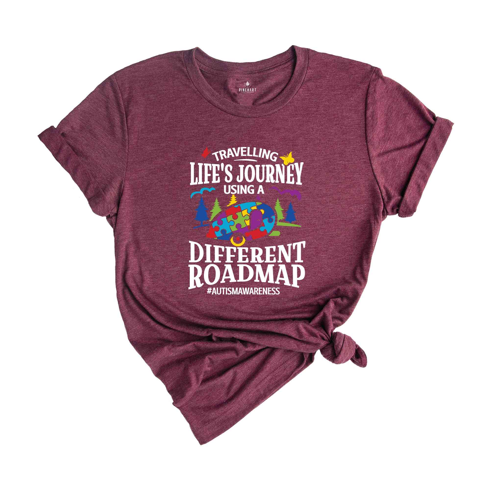 Travelling Life's Journey Using A Different Roadmap Shirt, Autism Awareness Shirt, Autism Pride Shirt, Autism Gift Shirt