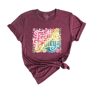 Feeling Fruity Shirt, LGBQT Shirt, Pride Month Shirt, Rainbow Shirt, Retro Frog Shirt, Gay Pride Shirt, Lesbian Pride Shirt