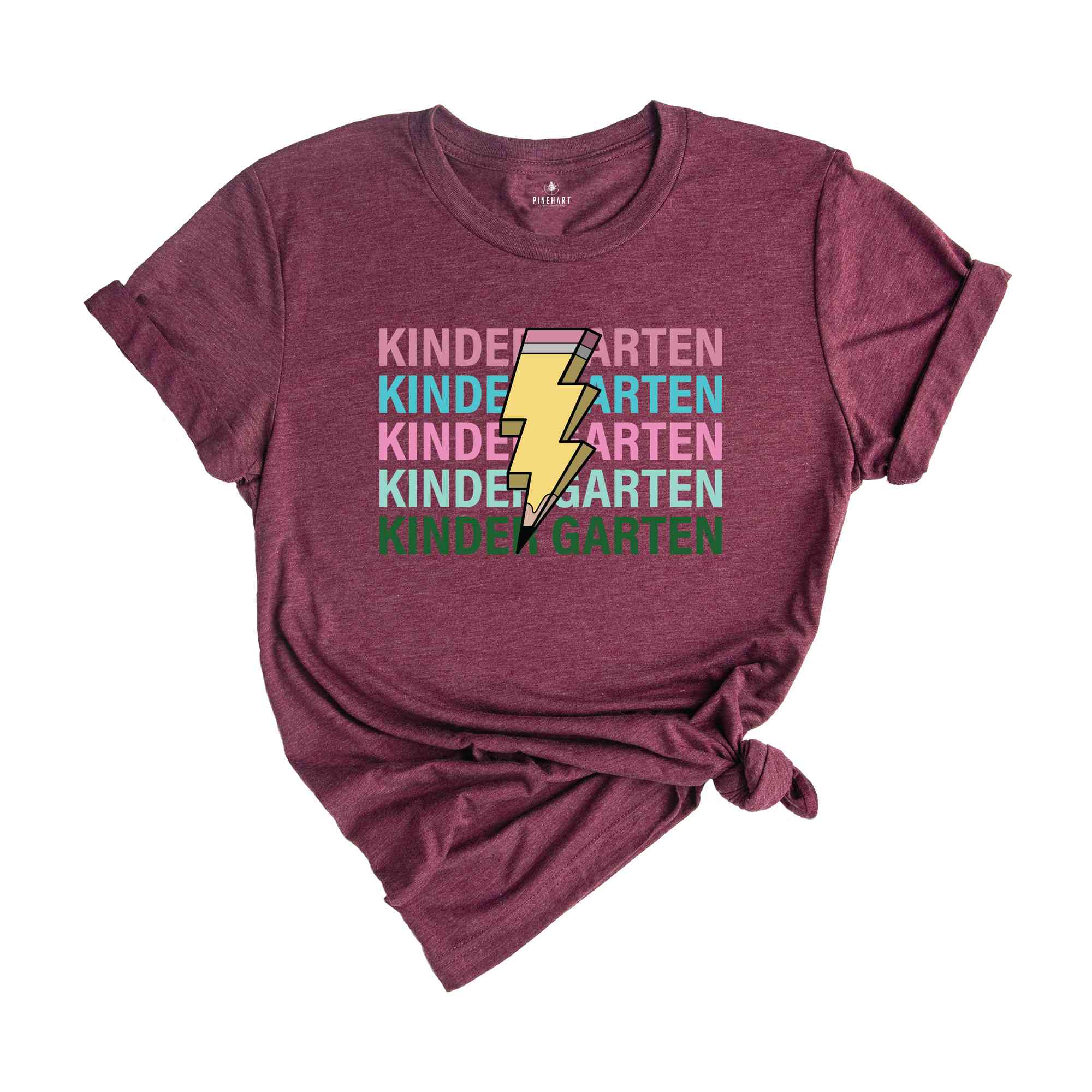 Kinder Garten Pencil Shirt, Pencil Bolt Shirt, Retro Shirt, Back To School Shirt, School Shirt, Teacher Shirt, Pencil Shirt, Teacher Gift