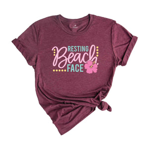 Summer Shirt, Beach Shirt, Vacation Shirt, Resting Beach Face Shirt, Funny Beach Shirt, Summer Vacation Shirt, Funny Summer Shirt