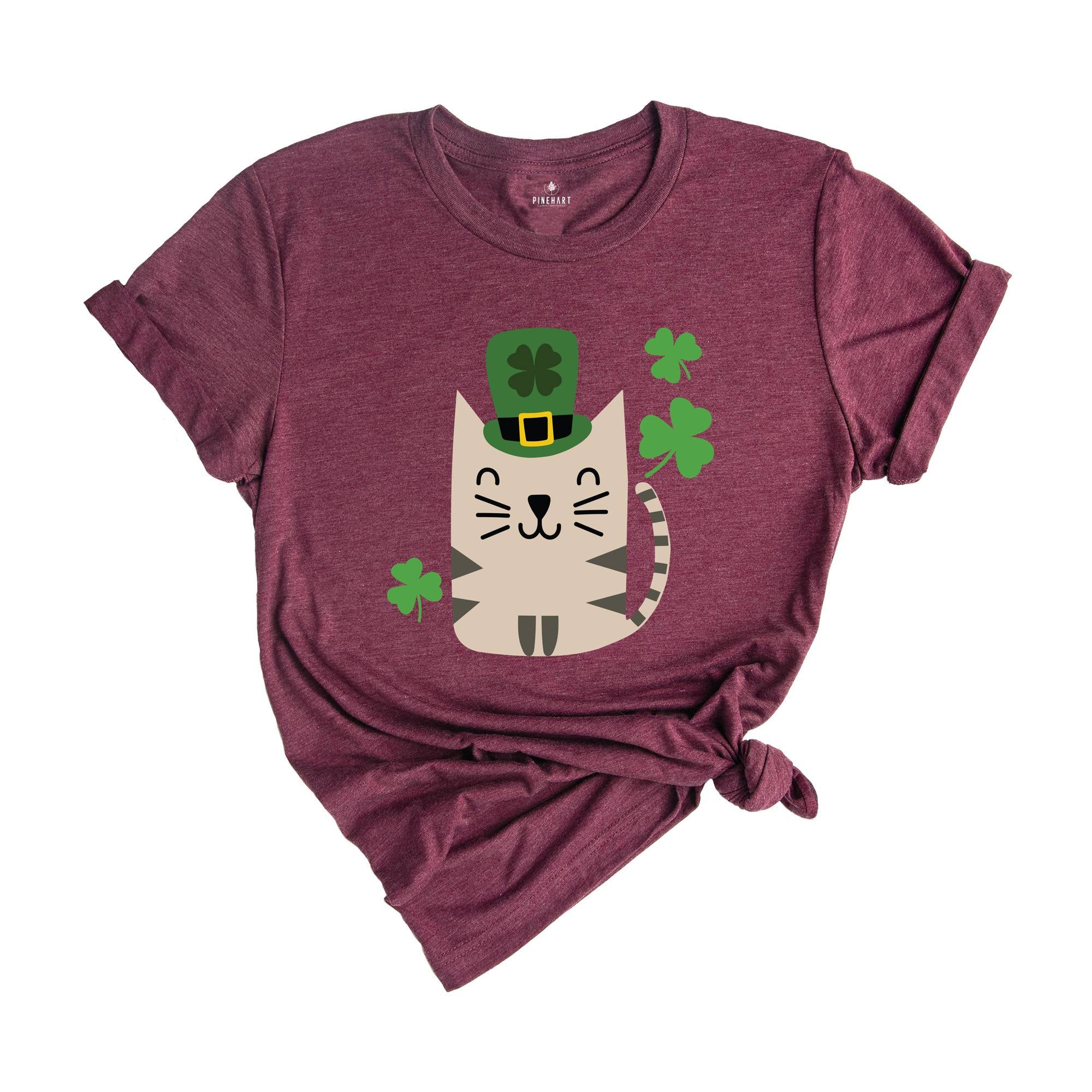 St. Patrick’s Day Cat Shirt, Lucky Cats Shirt, Irish Cat Shirt, Cute St. Patty’s Day Shirt, Cats With Shamrocks Shirt, Irish Shirt