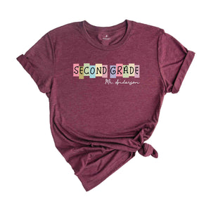 Second Grade Teacher T-shirt, 2nd Grade Teacher Shirt, Second Grade Teacher, 2nd Grade Teacher Shirt, Custom Grade Tee