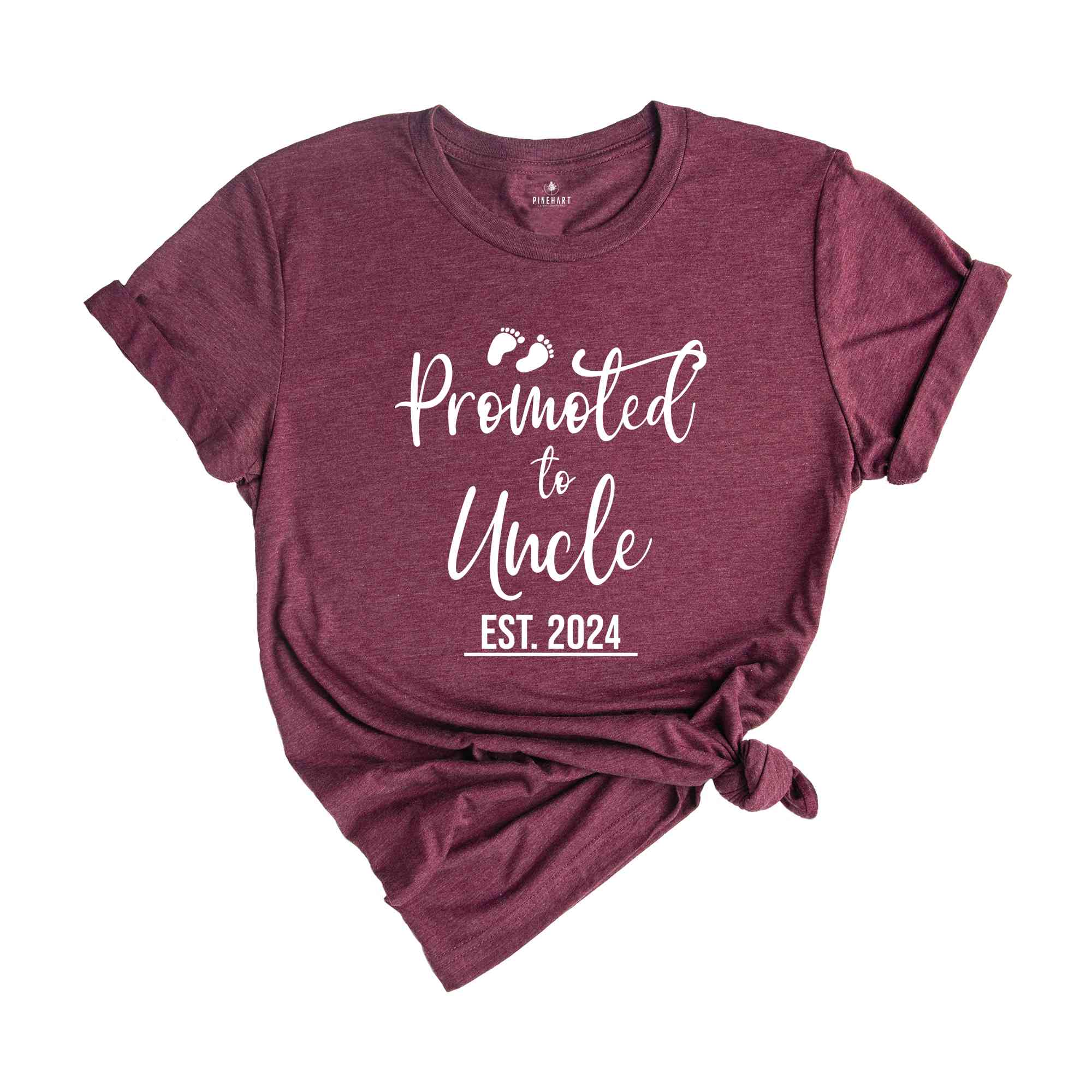 Promoted to Uncle Est 2024 Shirt, New Uncle Shirt, Baby Shower Shirt, Gender Reveal Uncle Shirt, Funny Pregnancy Reveal Shirt