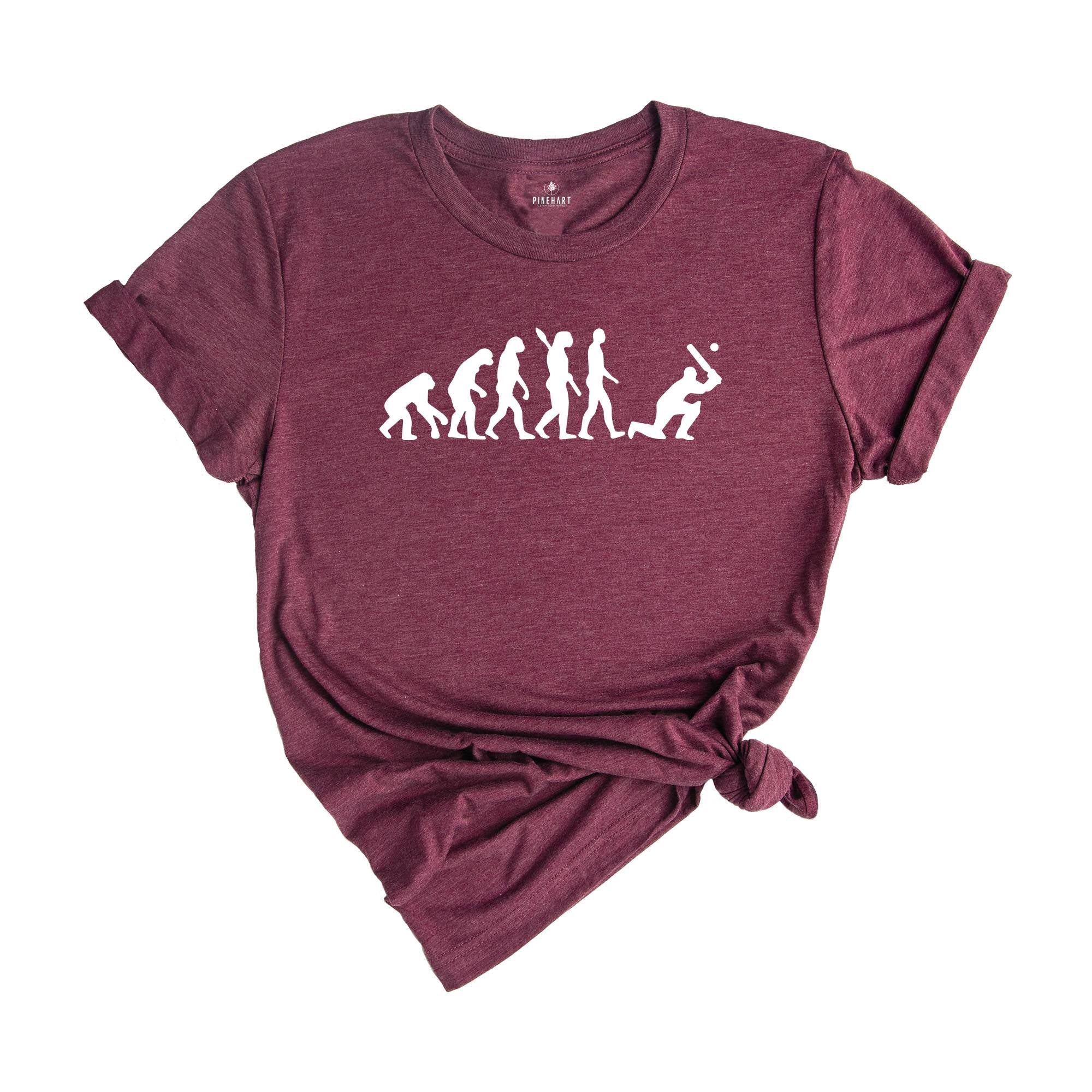 Cricket Evolution Shirt, Funny Sports Shirt, Cricket Shirt, Funny Cricket Gift, Cricket Player Shirt, Cricket T-Shirt, Cricket Fan Tee