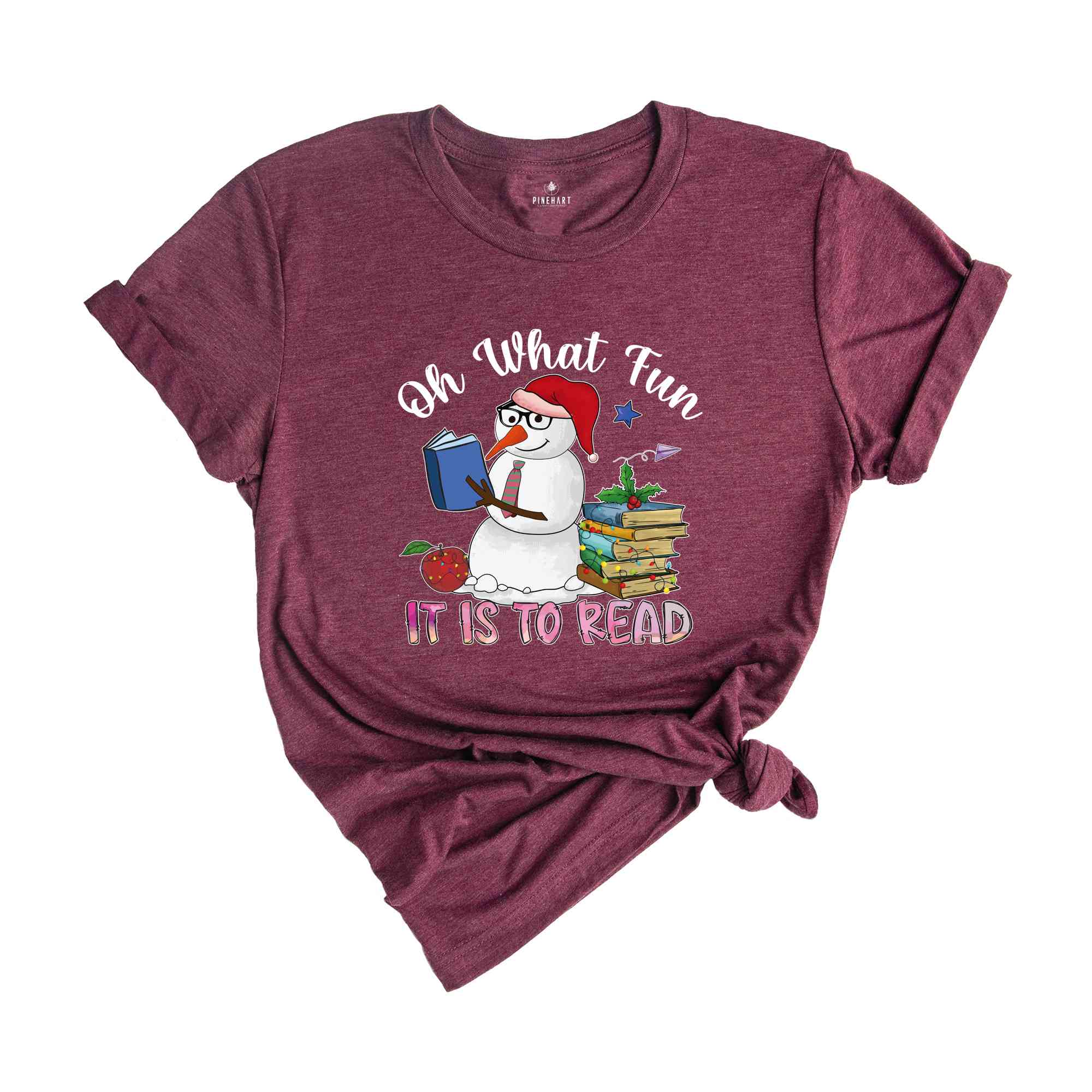 Oh What Fun It Is To Read Shirt, Snowman T-Shirt, Christmas Teacher Shirt, Holiday Shirt, Christmas Librarian, Book Lover Shirt