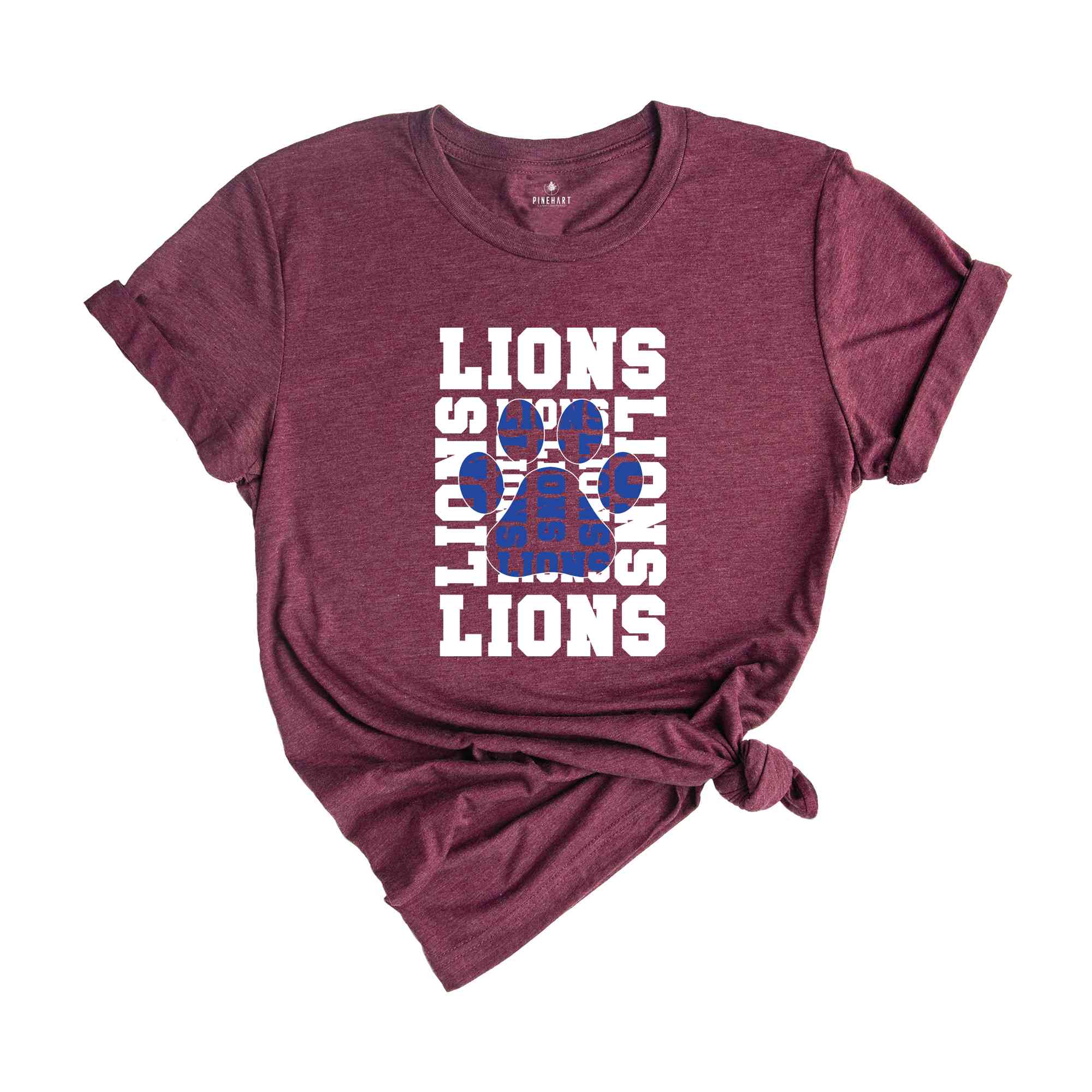 Stacked Lions Paw, Lions Mascot Shirt, Lions Lover Shirt, Lions Cheer Tee, School Spirit Shirt, Lions School Team Shirt,