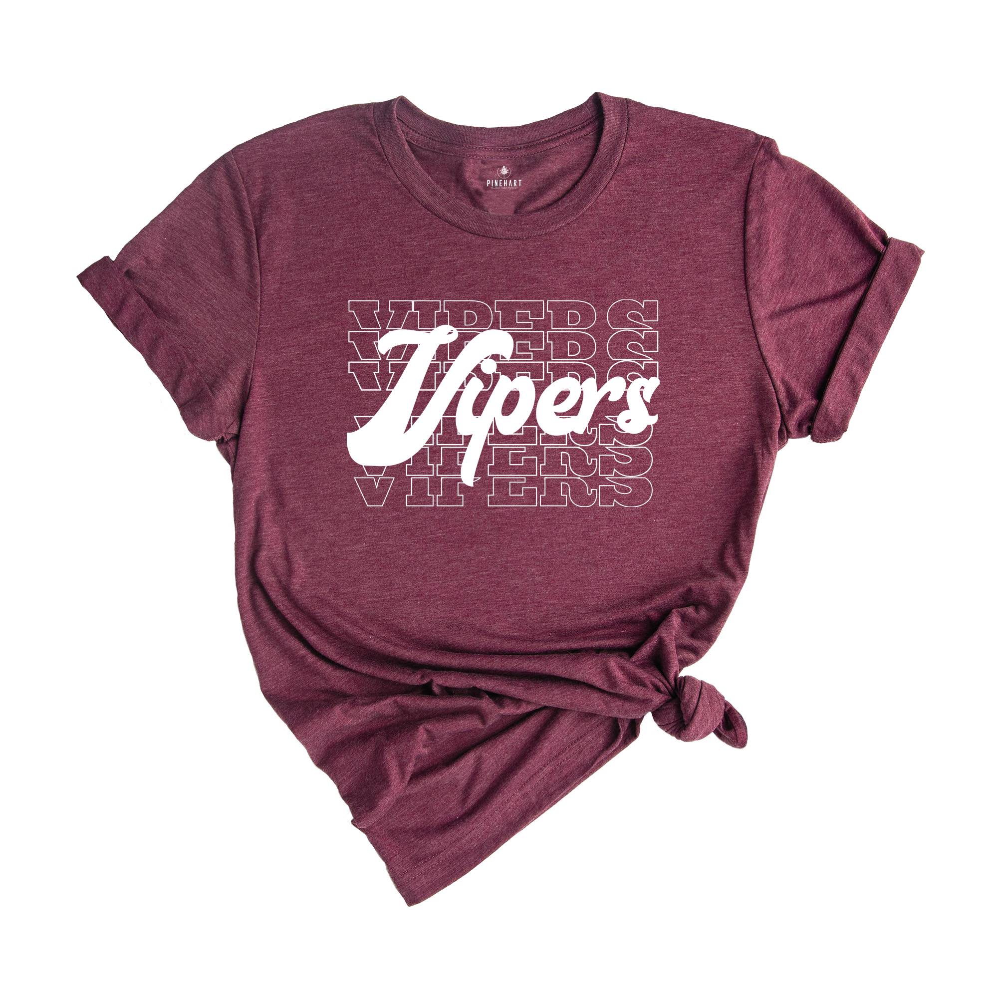 Team Mascot Shirt, Vipers Team Shirt, Vipers Team Spirit Shirt, Vipers Fan Shirt, Vipers School Shirt, Vipers School Spirit