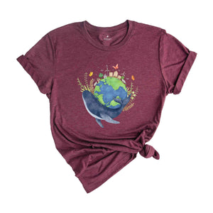 Eco Warrior Sweatshirt, Eco Conscious Whale Tee, Earth Preservation Shirt, Environmental Activist Apparel, Save The Planet Organic Cotton T-Shirt