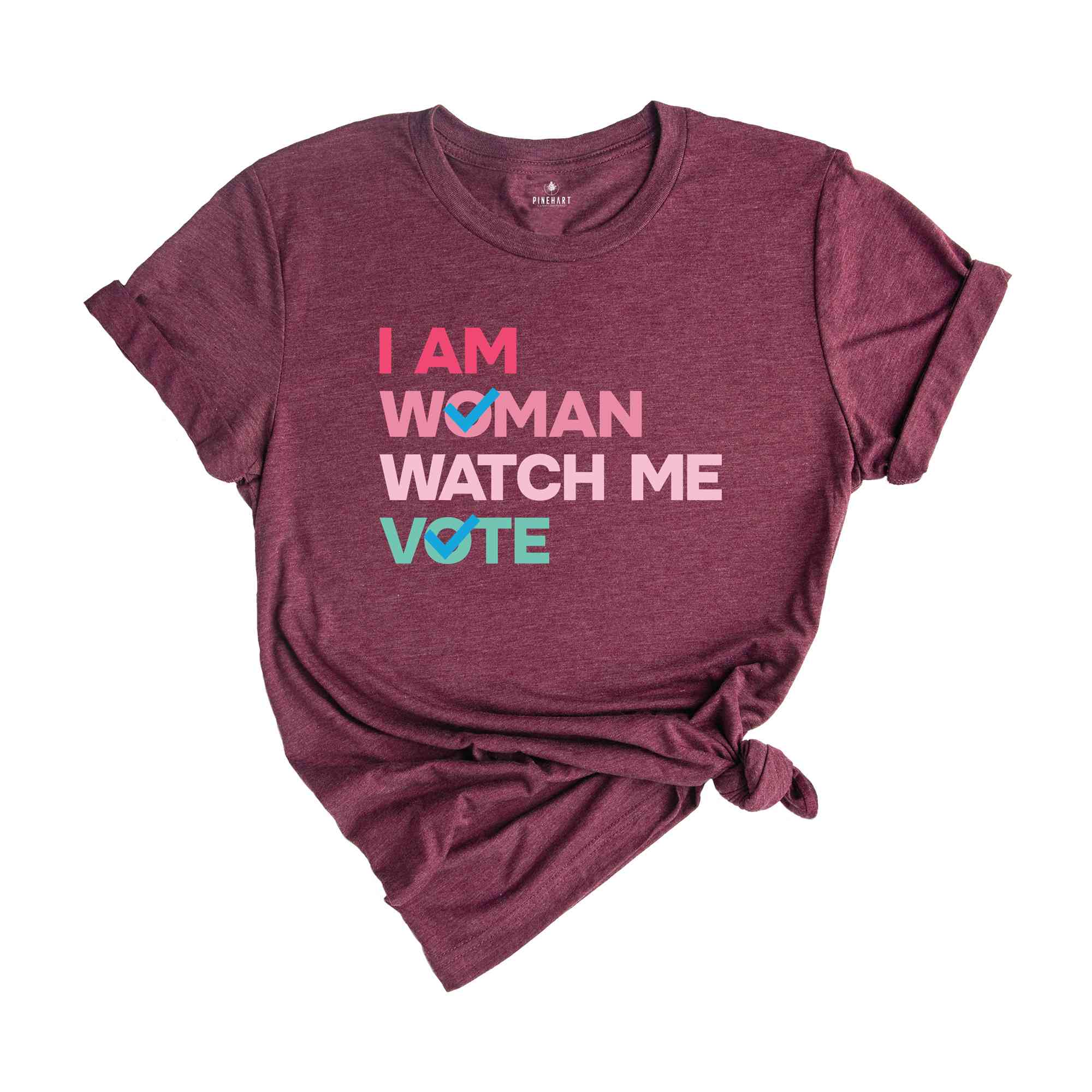 I Am Woman Watch Me Vote Shirt, Us Election 2024 Shirt, Voting Tee, Democrat Shirt, Elections Shirt, Feminist Shirt