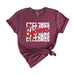 Team Mascot Shirt, Cyclones Mascot Shirt, Cyclones Team Spirit Shirt, Cyclones Fan Shirt, Cyclones School Shirt, Cyclones School Spirit