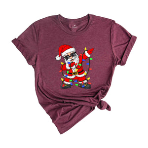 Dabbing Santa Shirt, Funny Santa T-Shirt, Christmas Lights Shirt, Santa Claus Shirt, Funny Christmas, Santa Christmas Shirt