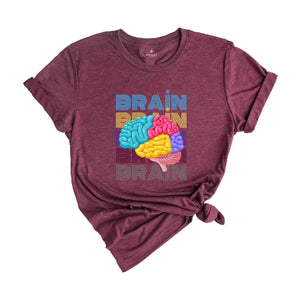 Brain Shirt, Funny Brain Shirt, Sarcastic Shirt, Brain Anatomy Shirt, Human Brain Shirt, Brain Typography Tee, Mental Health Matters Shirt